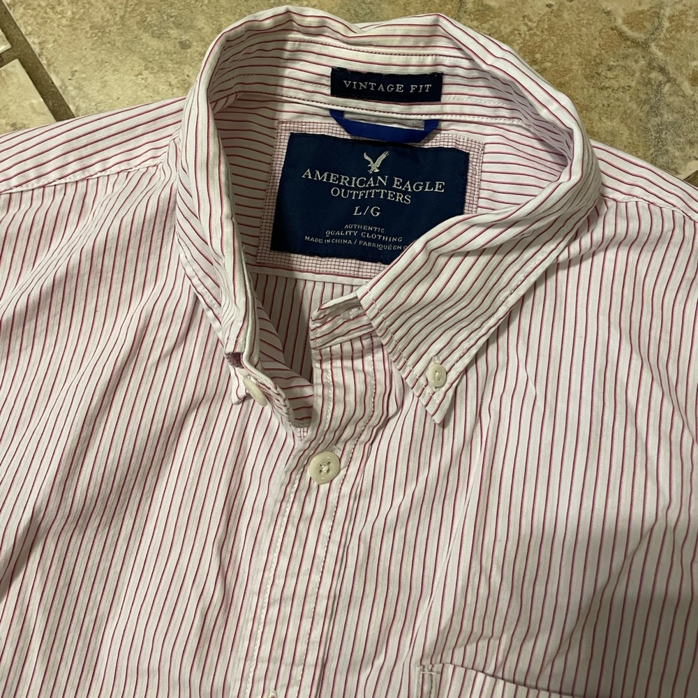 American Eagle outfitters- mens collared button down shirt.  SzL.